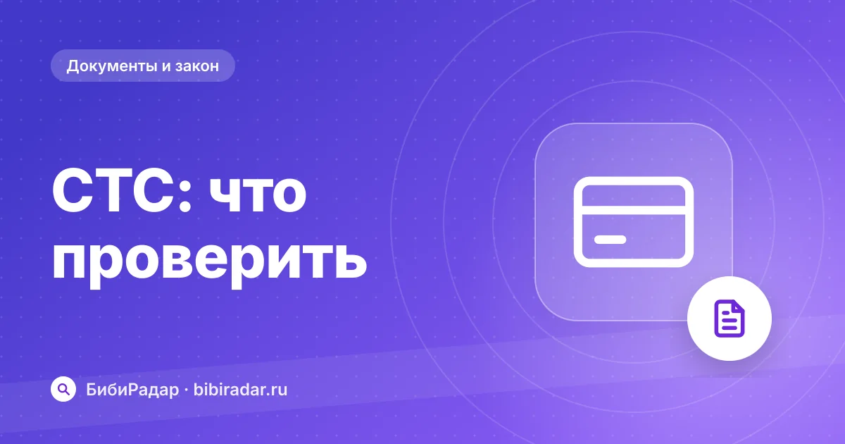СТС автомобиля: что это за документ и что в нём проверить