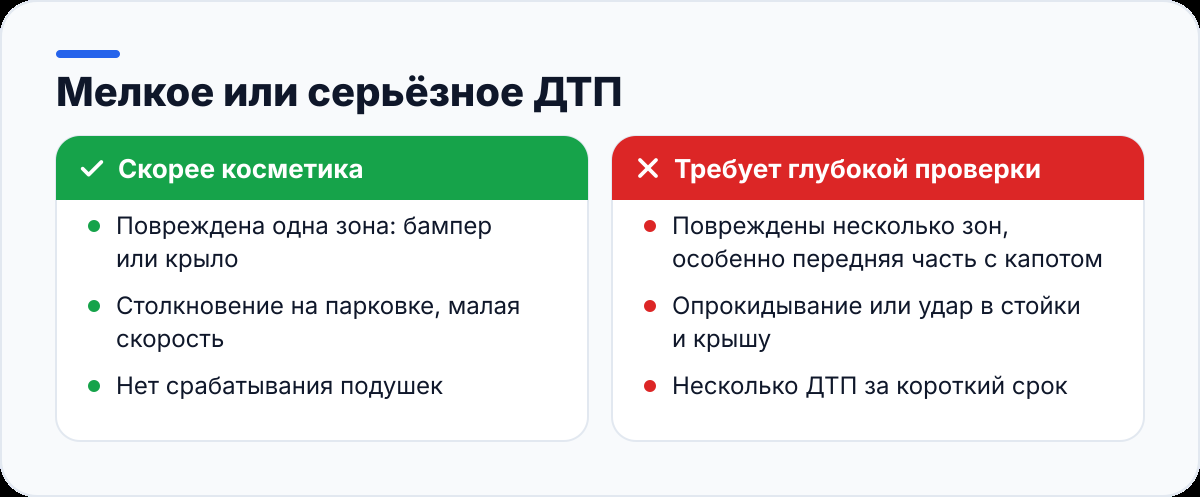 Мелкое или серьёзное ДТП