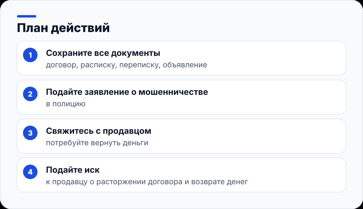 План действий